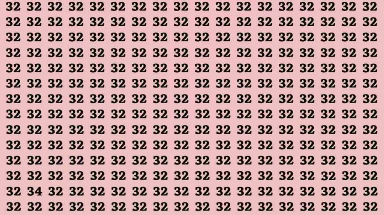 Observation Brain Test: If you have Sharp Eyes Find the Number 34 in 20 Secs