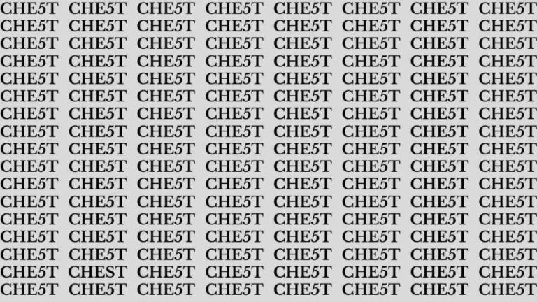 Observation Brain Test: If you have Eagle Eyes Find the Word Chest in 12 Secs