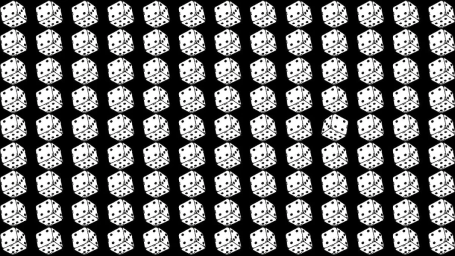 Optical Illusion Challenge: If you have hawk eyes, find the Odd Dice within 12 secs