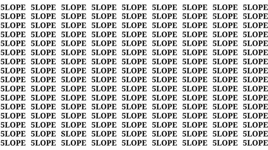 Brain Test: If you have Sharp Eyes Find the Word Slope in 20 Secs