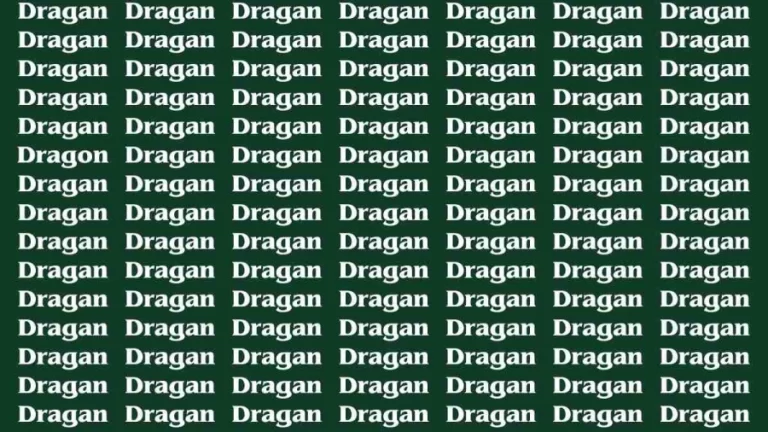 Brain Test: If you have Hawk Eyes Find the Word Dragon in 15 Secs