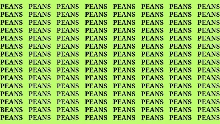 Observation Brain Test: If you have Hawk Eyes Find the Word Beans in 15 Secs