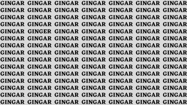 Brain Test: If you have Eagle Eyes Find the Word Ginger in 12 Secs