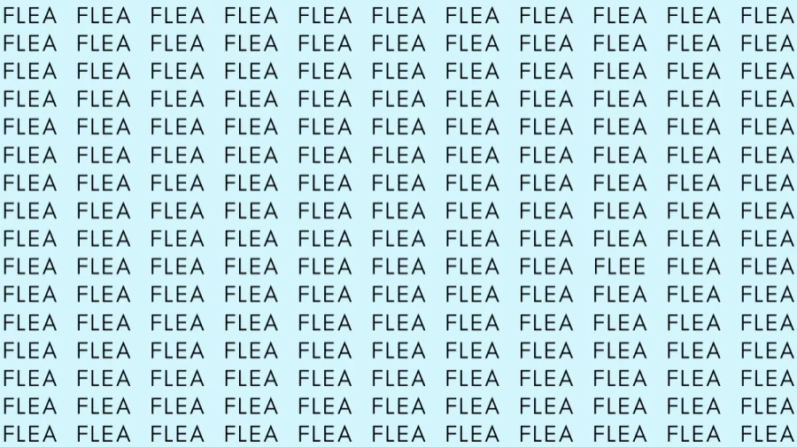 Observation Skill Test: If you have Eagle Eyes find the word Flee among Flea in 6 Secs