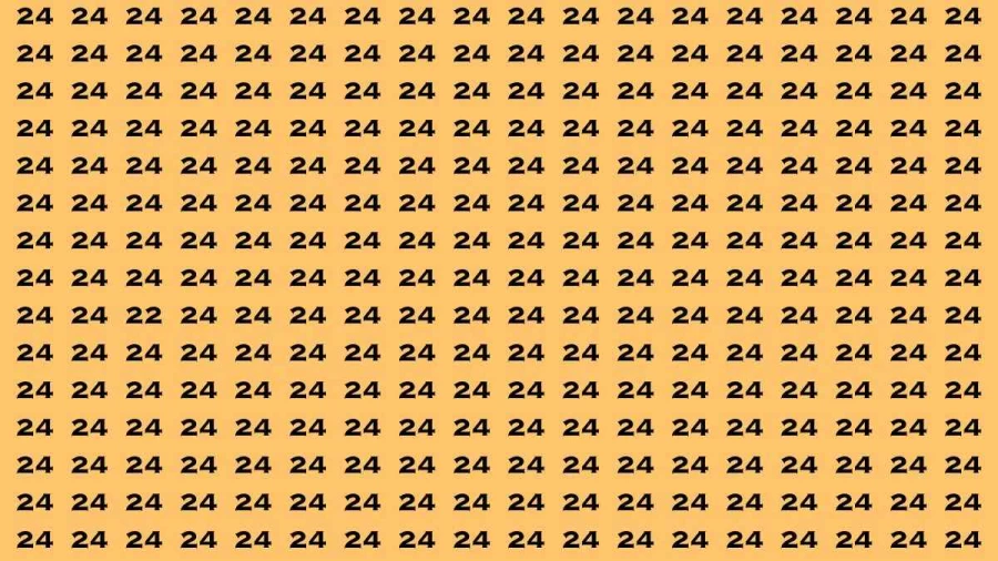 Observation Brain Test: If you have Eagle Eyes Find the number 22 in 12 Secs