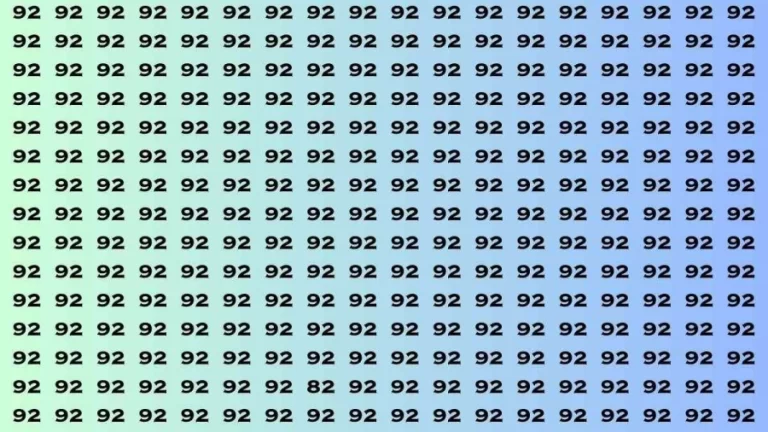 Brain Test: If you have Eagle Eyes Find the Number 82 in 15 Secs