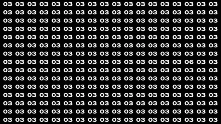 Observation Brain Test: If you have Eagle Eyes Find the number 06 in 10 Secs