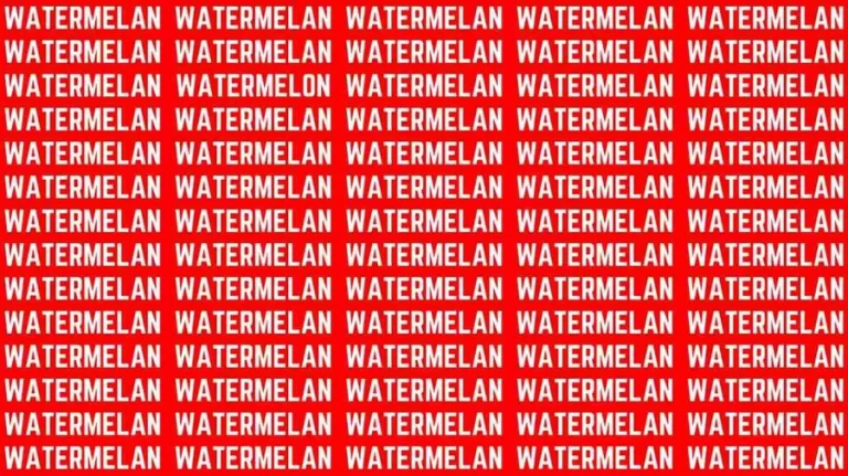 Observation Brain Test: If you have Eagle Eyes Find the Word Watermelon in 20 Secs