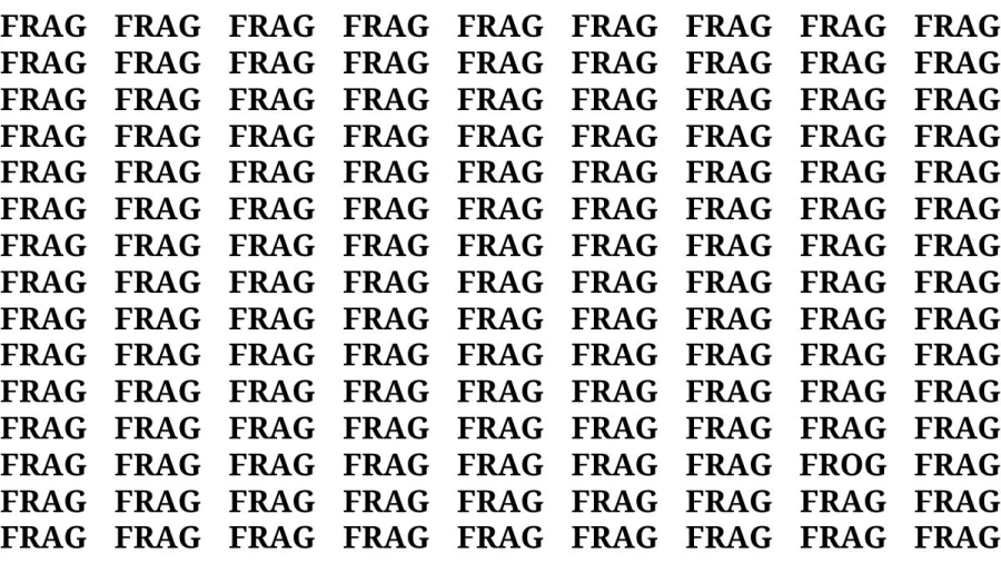 Observation Brain Test: If you have 50/50 vision find the word Frog in 15 Seconds