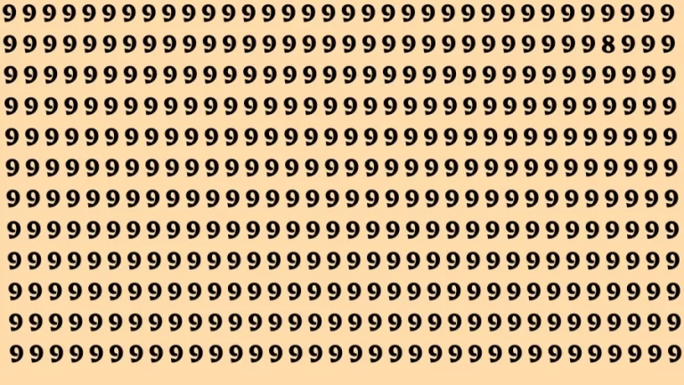 Observation Brain Test: If you have 50/50 vision find the Number 8 among 9 in 15 Seconds