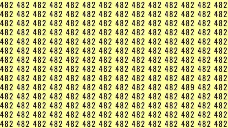 Optical Illusion Skill Test: If you have eagle eyes find 489 among 482 in 5 Seconds?