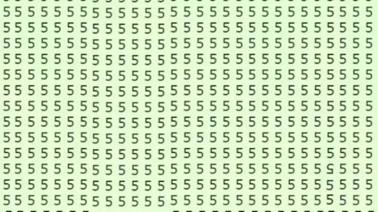 Observation Brain Test: If you have 50/50 Vision Find the Inverted ‘5’ in 15 Seconds