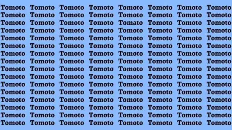 Brain Test: If you have Sharp Eyes Find the Word Tomato in 20 Secs