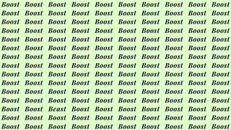 Optical Illusion Brain Test: If you have Eagle Eyes find the word Beast among Boost in 5 Secs