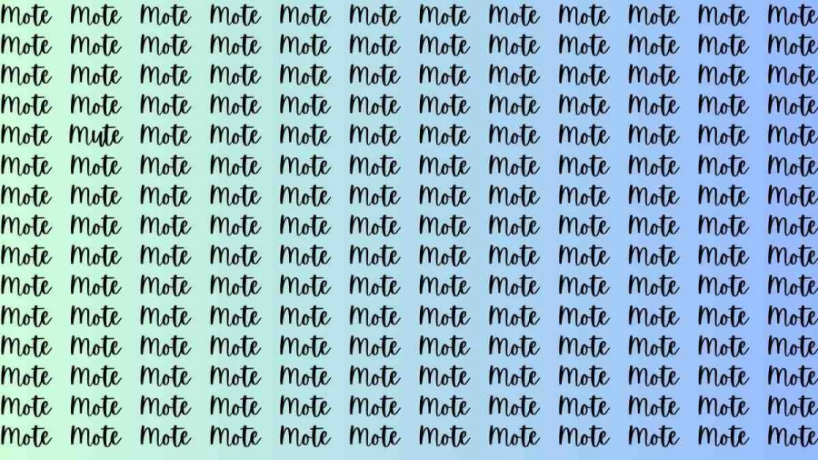 Brain Teaser: If you have Eagle Eyes Find the Word Mute in 13 Secs