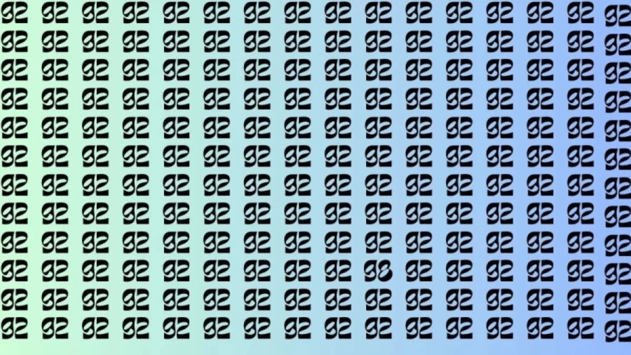 Observation Brain Test: If you have Eagle Eyes Find the Number 98 in 10 Secs