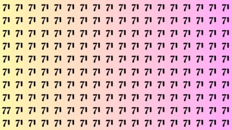 Brain Test: If you have Sharp Eyes Find the Number 77 in 10 Secs