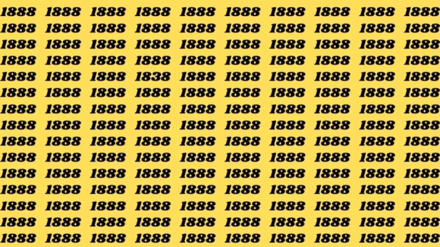 Brain Test: If you have Eagle Eyes Find the Number 1838 in 12 Secs