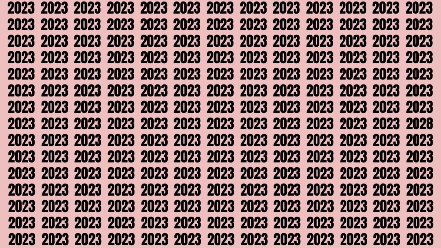 Brain Test: If you have Eagle Eyes Find the Number 2028 among 2023 in 15 Secs