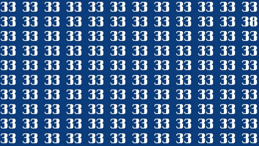 Observation Brain Test: If you have Keen Eyes Find the Number 38 among 33 in 15 Secs