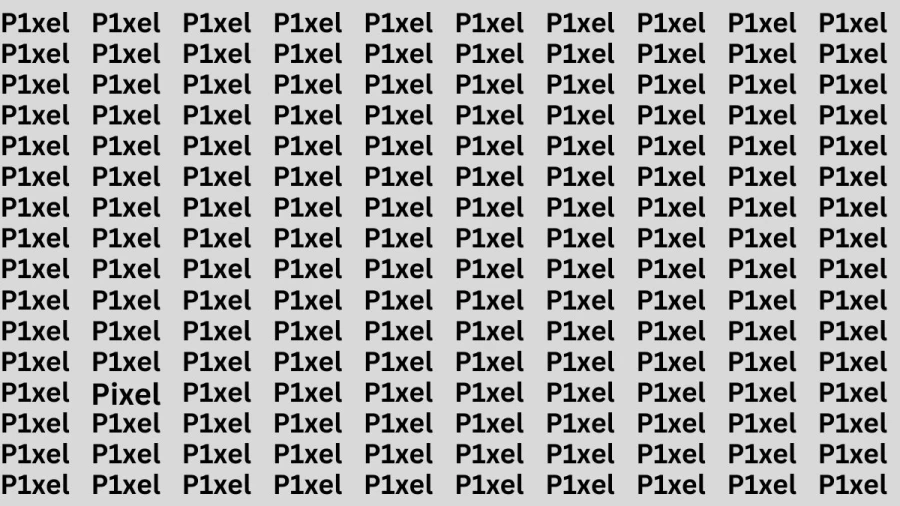 Observation Brain Test: If you have Eagle Eyes Find the Word Pixel in 20 Secs