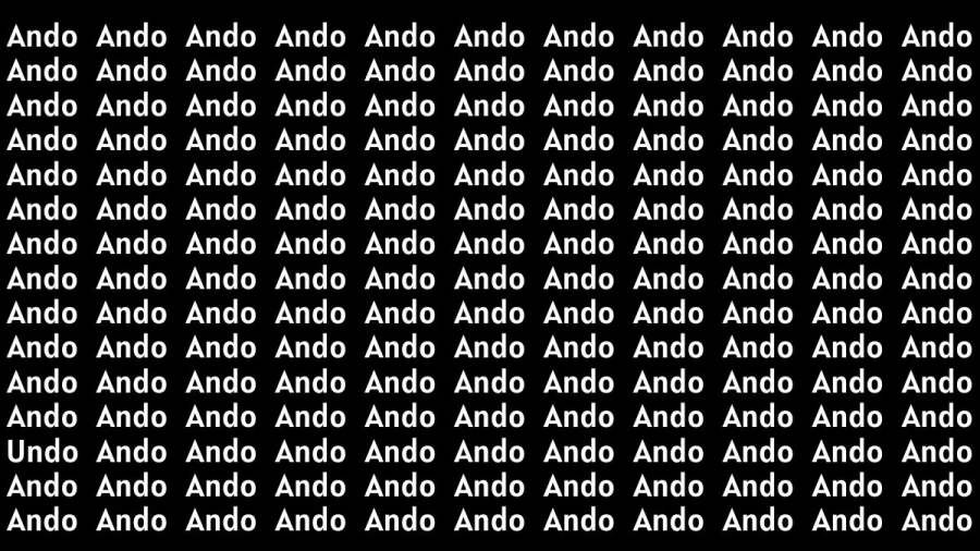 Brain Test: If you have Sharp Eyes Find the Word Undo in 15 Secs