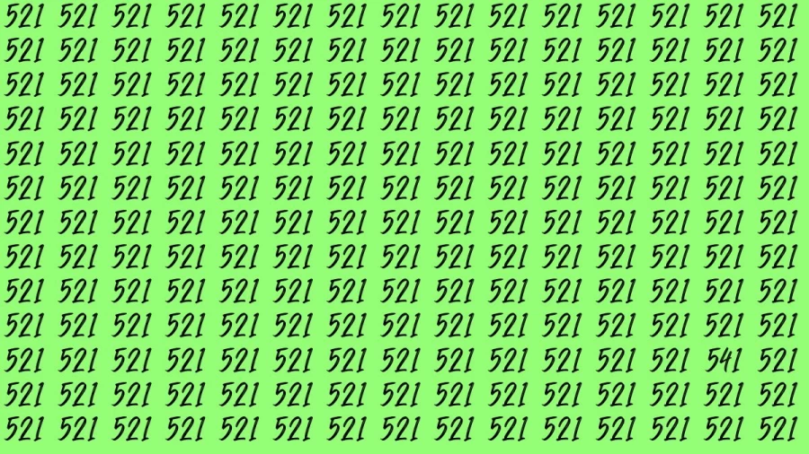 Brain Test: If you have Eagle Eyes Find the Number 541 among 521 in 15 Secs