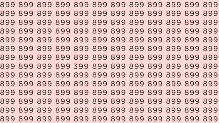 Optical Illusion: If you have eagle eyes find 399 among 899 in 5 Seconds?