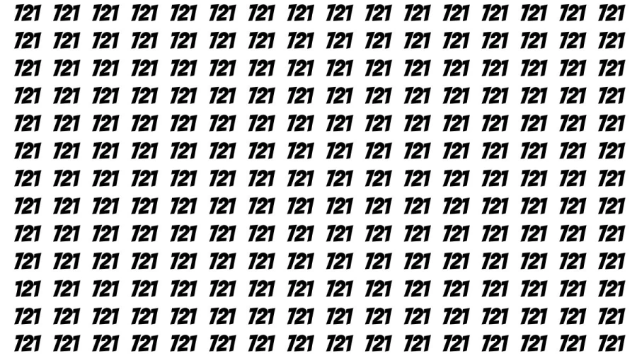 Brain Test: If you have Eagle Eyes Find the Number 121 among 721 in 15 Secs