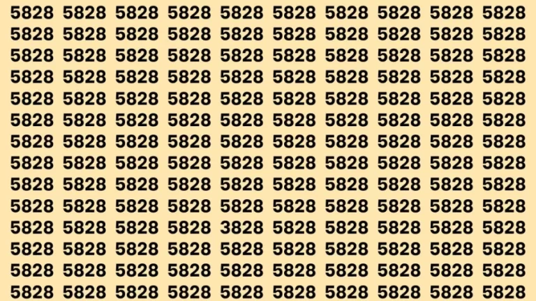 Observation Brain Test: If you have Hawk Eyes Find the Number 3828 among 5828 in 15 Secs