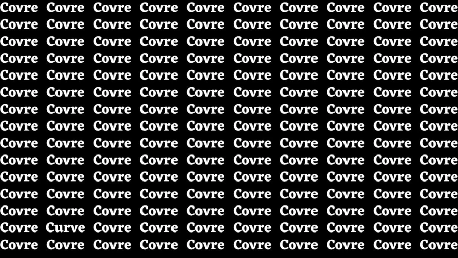 Brain Test: If you have Hawk Eyes Find the Word Curve in 15 Secs