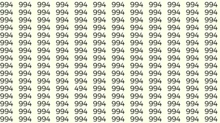 Optical Illusion: If you have sharp eyes find 494 among 994 in 6 Seconds?