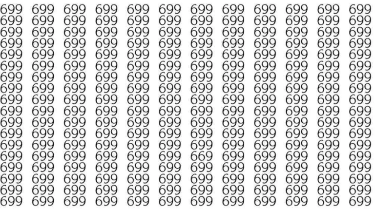 Optical Illusion: If you have sharp eyes find 669 among 699 in 10 Seconds?