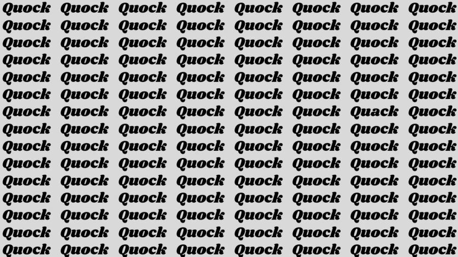 Observation Brain Test: If you have Sharp Eyes Find the Word Quack in 15 Secs