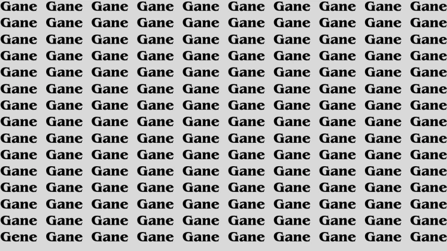 Brain Test: If you have Hawk Eyes Find the Word Gene in 15 Secs