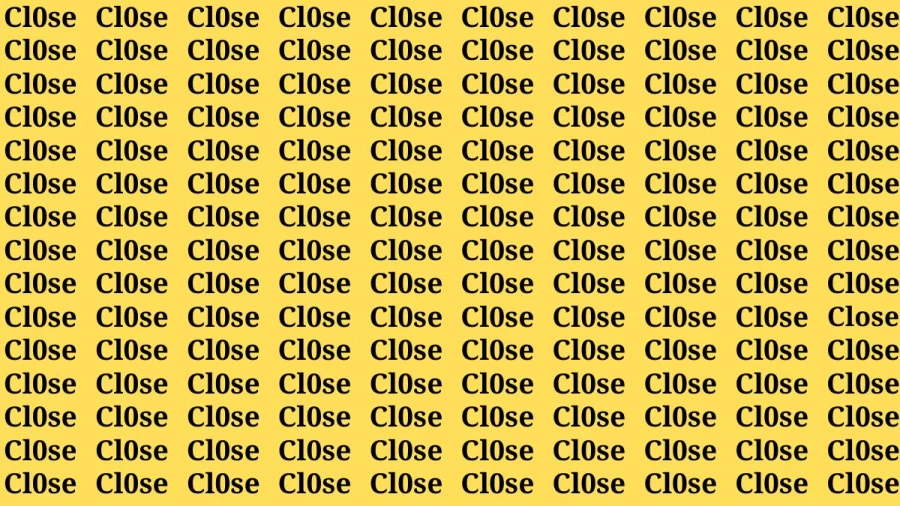 Observation Brain Test: If you have Sharp Eyes Find the Word Close in 15 Secs