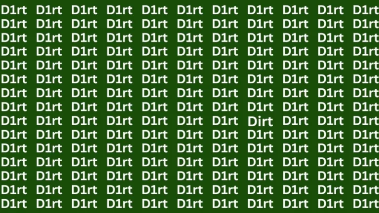 Brain Test: If you have Sharp Eyes Find the Word Dirt in 15 Secs