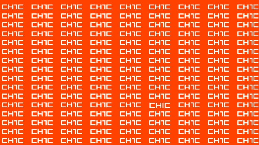 Observation Brain Test: If you have Hawk Eyes Find the Word Chic in 15 Secs