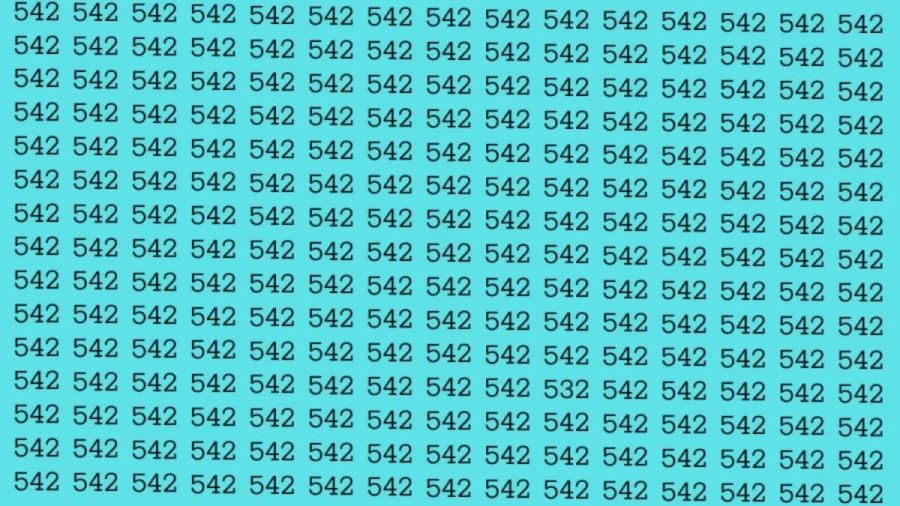 Optical Illusion: If you have Sharp Eyes find the Number 532 in 8 Seconds