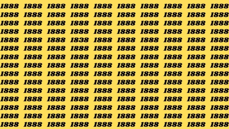 Brain Test: If you have Eagle Eyes Find the Number 1838 in 15 Secs