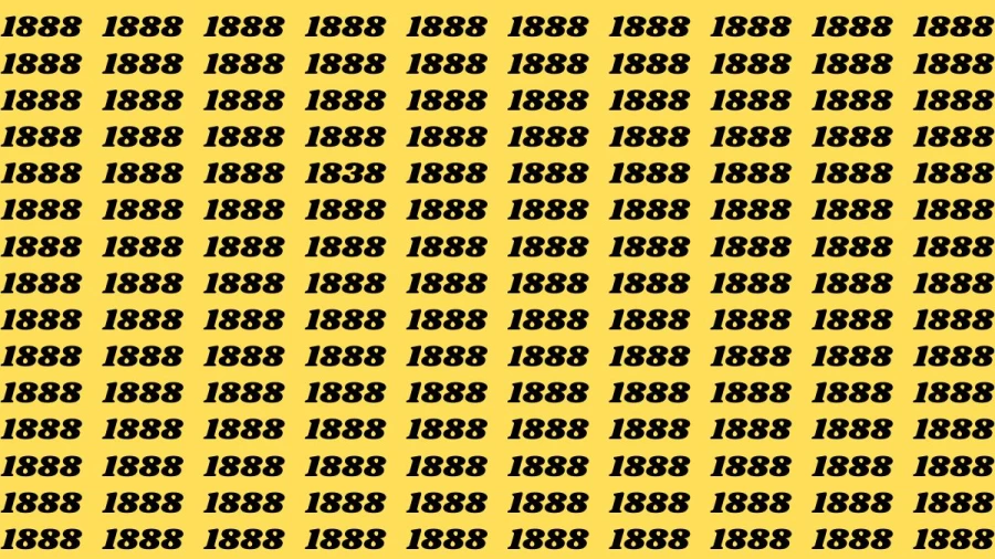 Brain Test: If you have Eagle Eyes Find the Number 1838 in 15 Secs