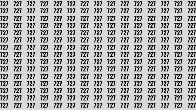 Observation Brain Test: If you have Eagle Eyes Find the Number 737 among 727 in 12 Secs