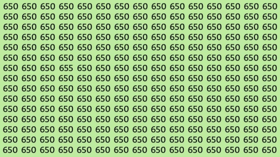 Observation Skill Test: If you have Eagle Eyes find the Number 655 among 650 in 8 Seconds