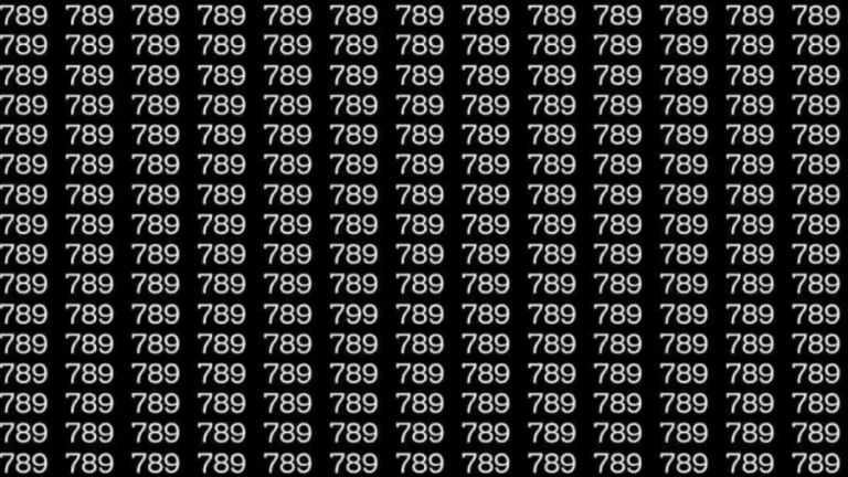 Optical Illusion: If you have eagle eyes find 799 among 789 in 7 Seconds?