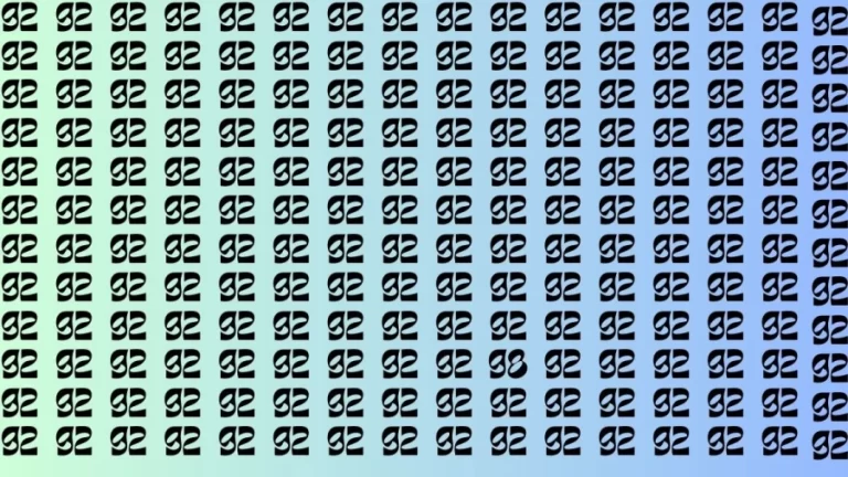 Observation Brain Test: If you have Eagle Eyes Find the Number 98 in 12 Secs