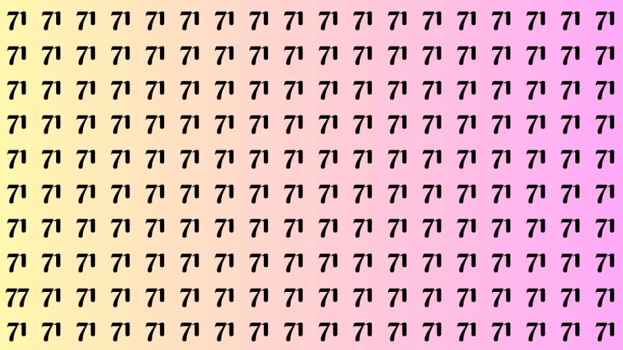 Brain Test: If you have Sharp Eyes Find the Number 77 in 15 Secs