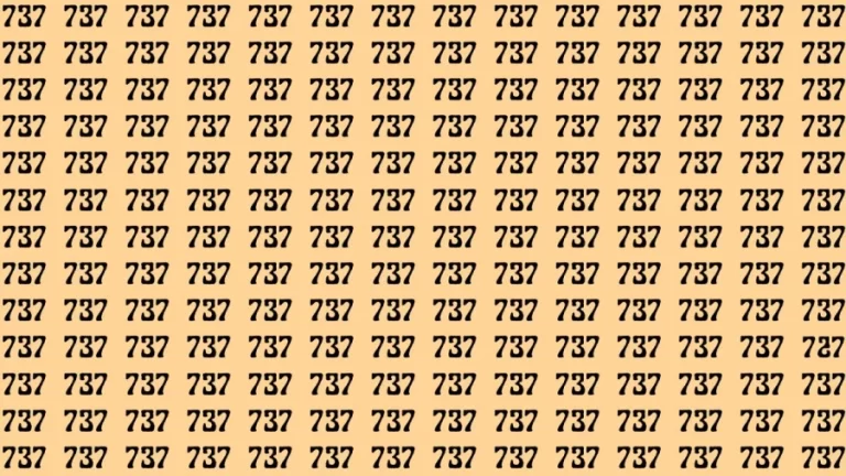 Observation Brain Test: If you have Sharp Eyes Find the Number 727 among 737 in 12 Secs