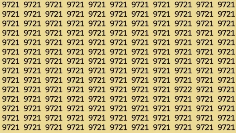 Optical Illusion: If you have Hawk Eyes find the Number 9722 in 8 Seconds