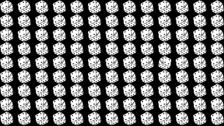 Optical Illusion Challenge: If you have hawk eyes, find the Odd Dice within 16 secs