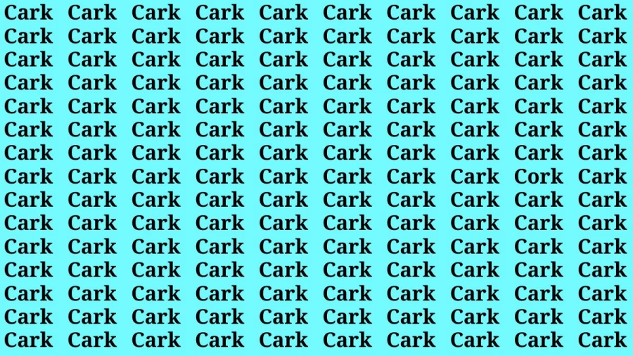 Brain Teaser: If you have Sharp Eyes Find the Word Cork in 15 Secs